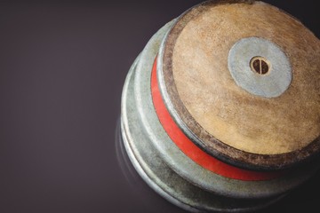 Close up of discuses 