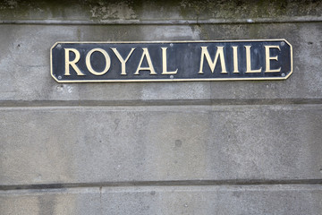 Royal Mile Street Sign, Edinburgh