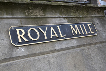 Royal Mile Street Sign, Edinburgh