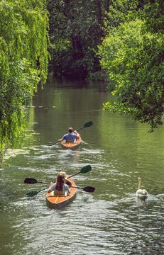 Paddeltour auf der Spree - Spreewald, Deutschland.