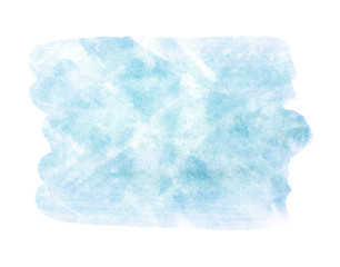 stroke blue paint brush color water watercolor isolated on white background