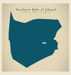 Modern Map - Northern Bahr el Ghazal SS