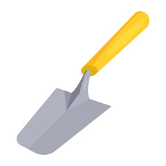 Construction trowel icon, cartoon style
