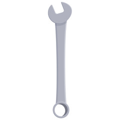 Wrench icon in cartoon style