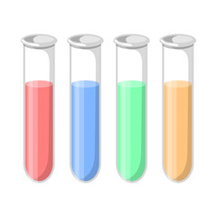 Test tubes colorful icon