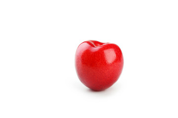 Ripe cherry isolated on white