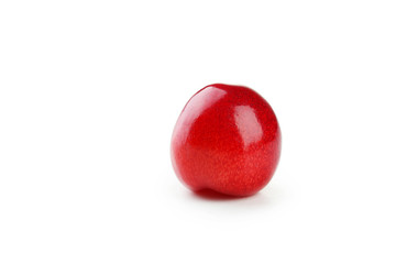 Ripe cherry isolated on white
