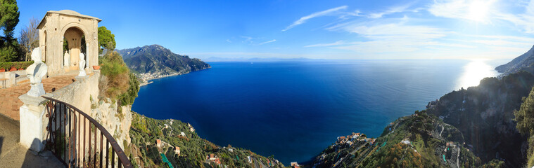 Fototapeta na wymiar Amalfi coast sea panorama.