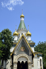 The Russian church in the centre of Sofia city, capital of Bulgaria