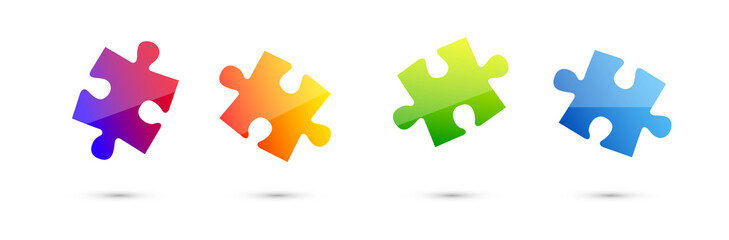 puzzle, elementi, colori, collaborazione