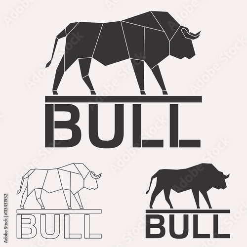 "Bull logo set" Stock image and royalty-free vector files on Fotolia