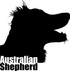 Australian Shepherd - Silhouette