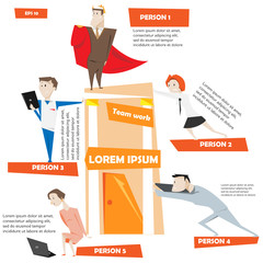 set cartoon people vector illustration. 