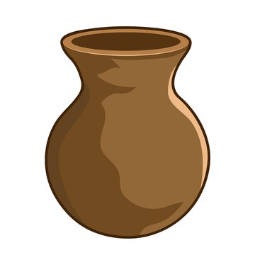 Clay Pot Isolated Illustration