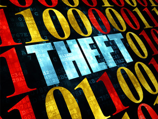 Safety concept: Theft on Digital background