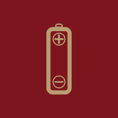 Vector battery icons on white background