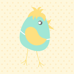 Cute bird, cartoon style