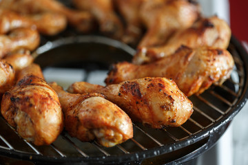 Grilled spiced drumsticks