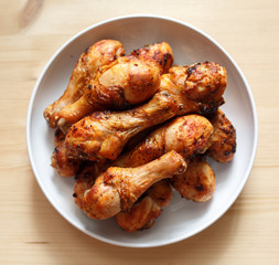 Grilled spiced drumsticks