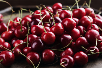 Dark red cherries
