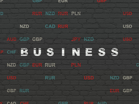 Business concept: Business on wall background