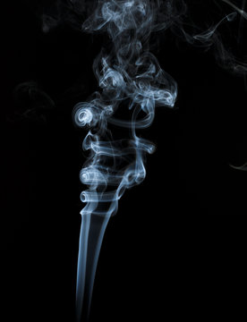 Abstract light smoke on a black background
