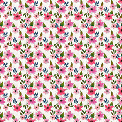 Seamless watercolor floral pattern