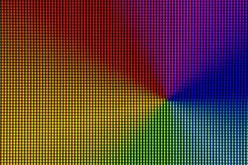 Abstract led screen. Closeup RGB led diode of led TV and led monitor screen display panel. Colorful led screen for background and design with copy space for text or image.