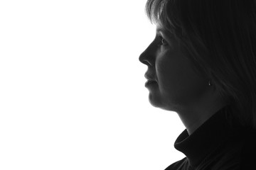 silhouette of a woman portrait