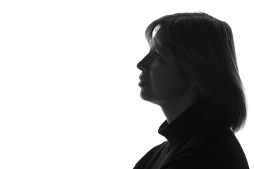 silhouette of a woman portrait