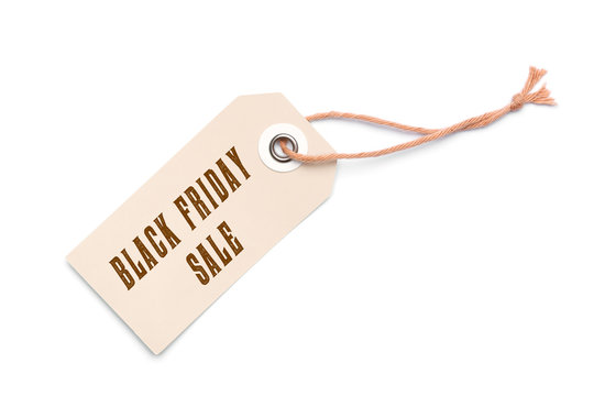 Black Friday Verkaufs Label aus Pappe mit Ausverkauf Discount Bo