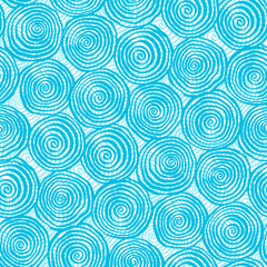 Fototapeta na wymiar blue spirals on a white background