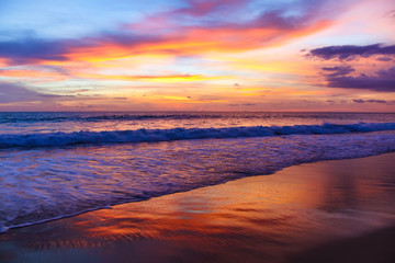 Colorful sunset on the andaman sea, Thailand