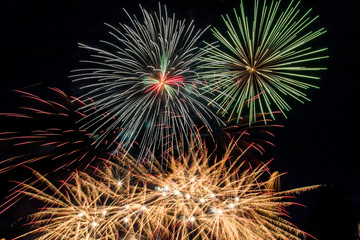Obraz premium Closeup of fireworks