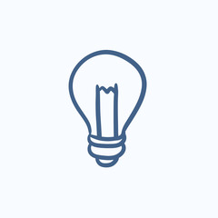 Lightbulb sketch icon.