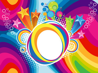 abstract rainbow explode background