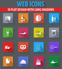 Food and kitchen icons set