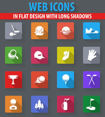 Golf icons set