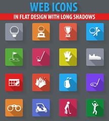 golf icons set