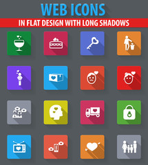 Valentine day icons set