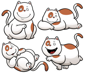 Vector illustration of Cat Cartoon Character