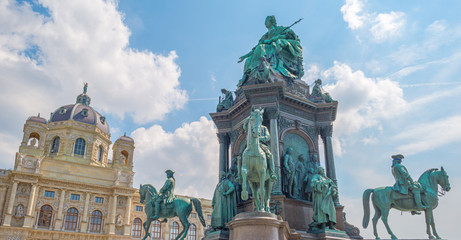 Sculpture in front of a palace in Vienna