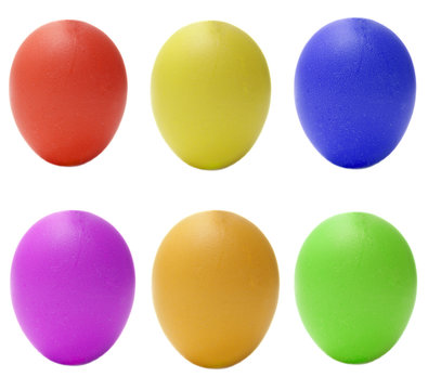 Set of colored eggs