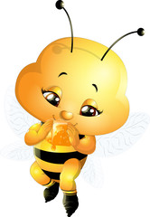 Fototapeta premium bee on a white background