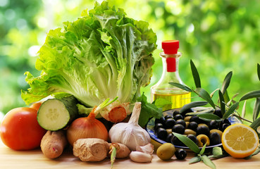 olives and vegetables