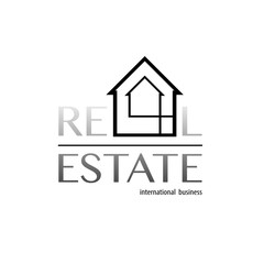 Real estate black logo