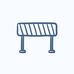 Road barrier sketch icon.