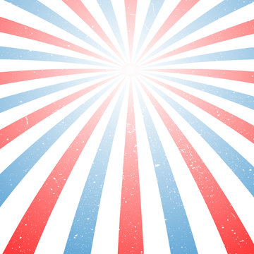 Red White And Blue Stripes, Sunburst, StarBurst