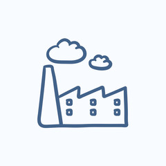 Factory sketch icon.