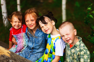 Fototapeta premium Children happiness outdoors.